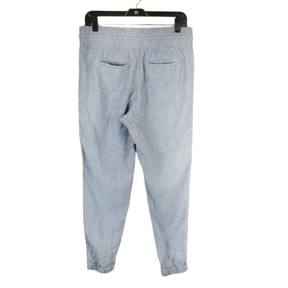 Athleta Cabo Linen Jogger 530642-00 Chambray Blue Size 16 - Picture 4 of 6